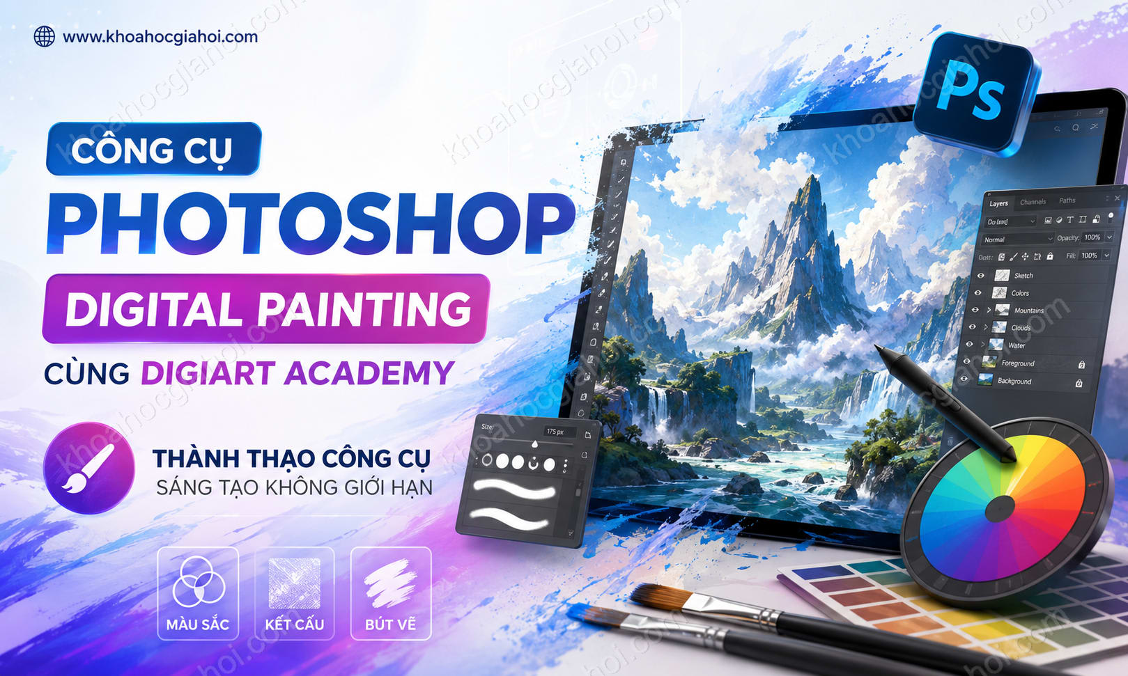 Khóa Học Công Cụ Photoshop - Digital Painting Cùng Digiart Academy