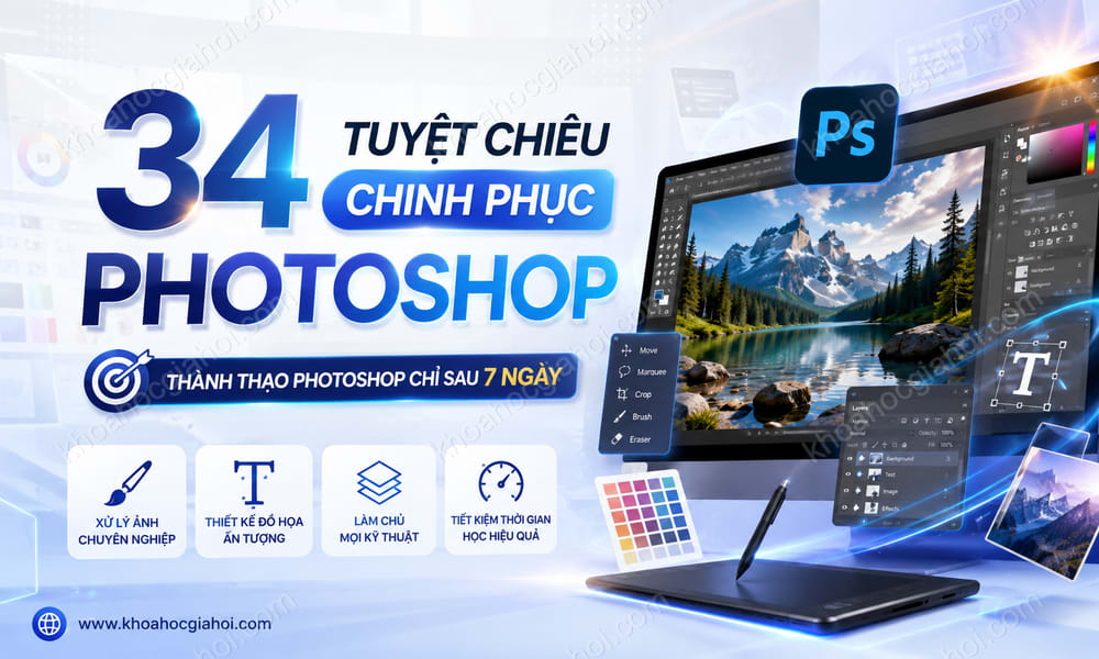 Khóa Học 34 Tuyệt Chiêu Chinh Phục Photoshop