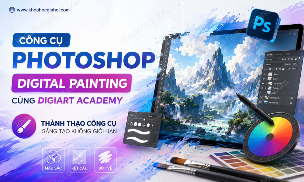 Khóa Học Công Cụ Photoshop - Digital Painting Cùng Digiart Academy