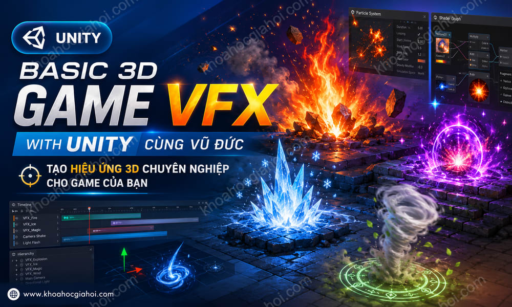 Khóa Học Basic 3D Game Vfx With Unity Cùng Vũ Đức