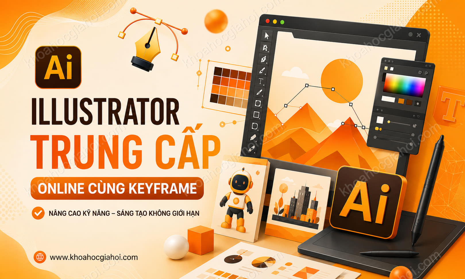 Khóa Học Illustrator Trung Cấp Online Cùng Keyframe