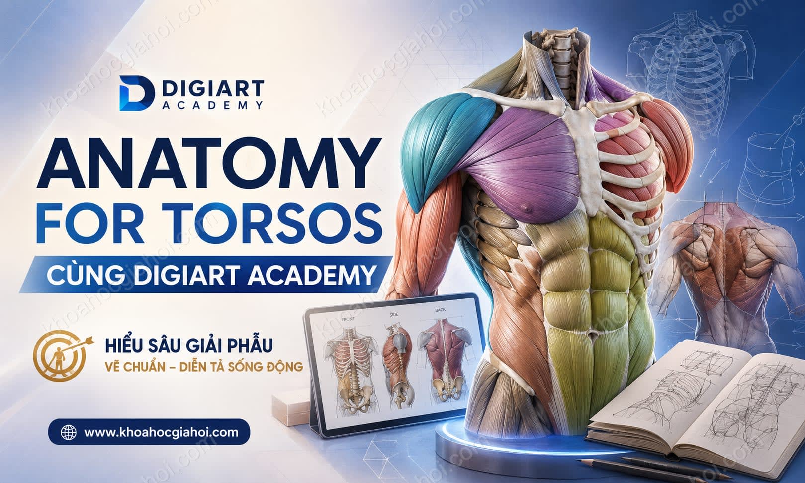 Khóa Học Anatomy For Torsos Cùng Digiart Academy