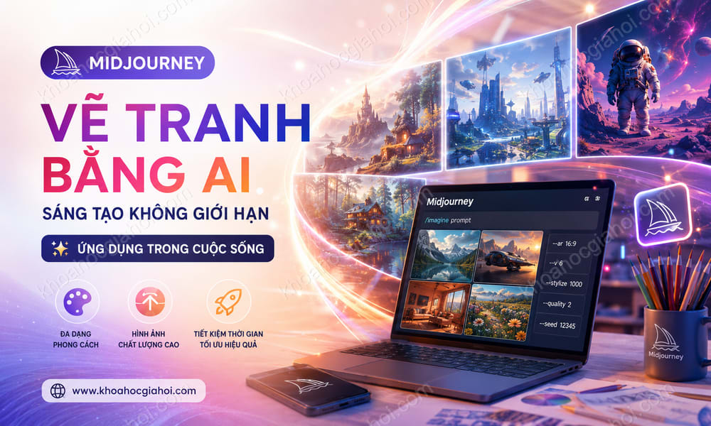 Khóa Học Vẽ Tranh Bằng AI Midjourney – Ứng Dụng Trong Cuộc Sống Cùng Học Viên AI