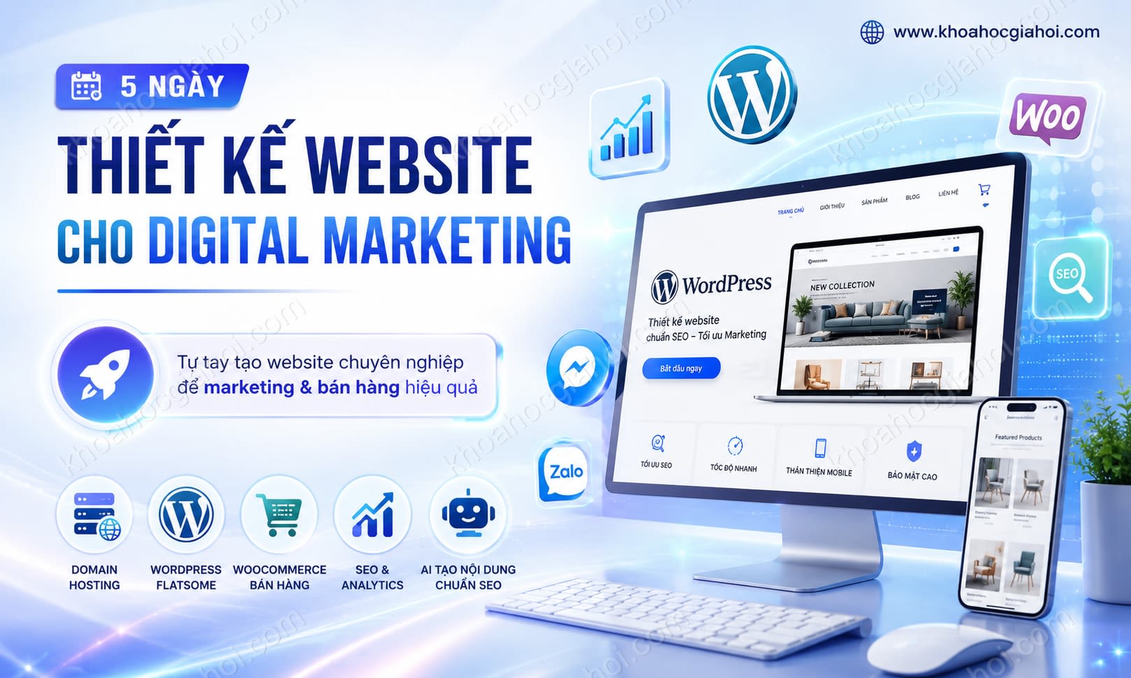 Khóa Học 5 Ngày Thiết Kế Website Cho Digital Marketing