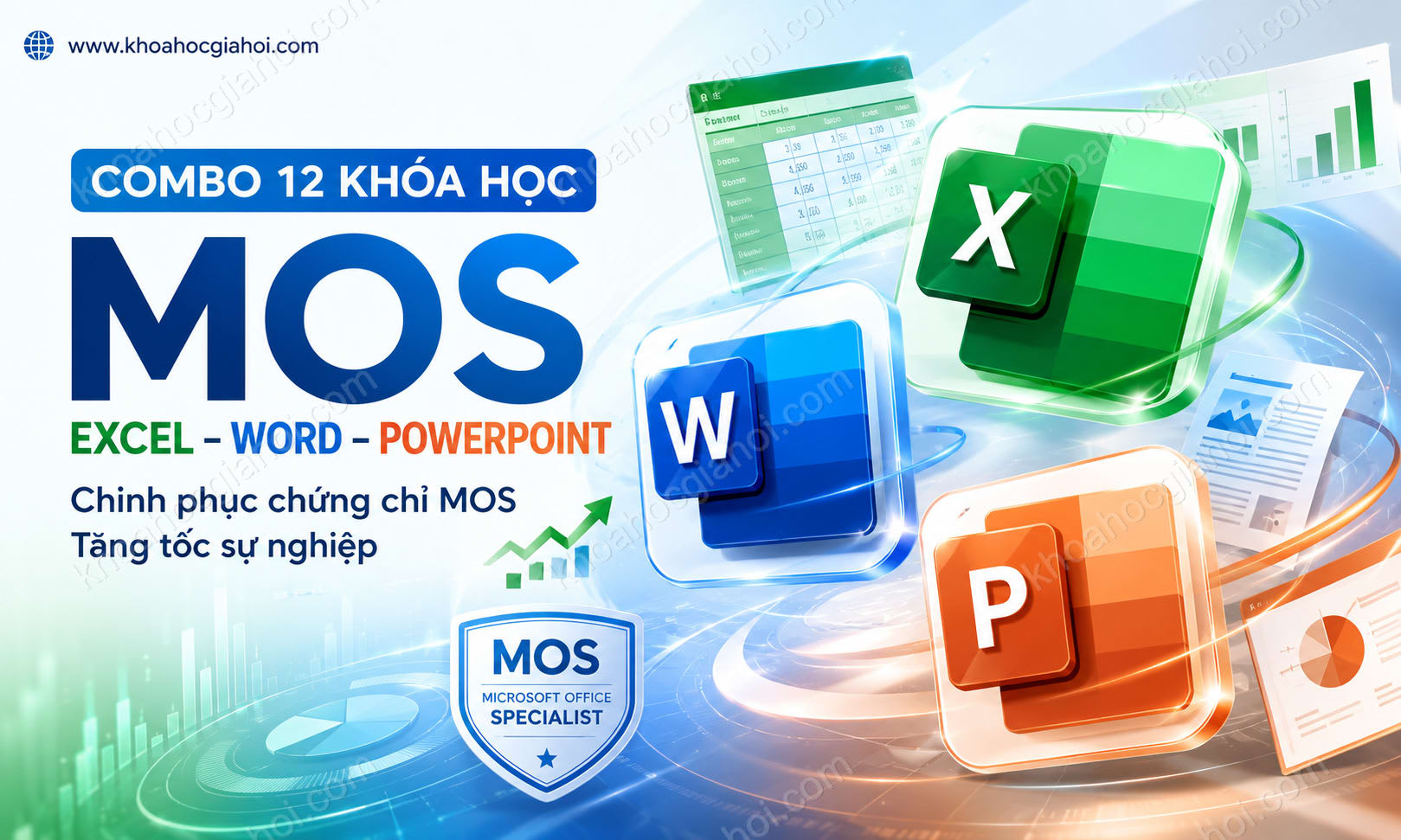 Combo 12 Khóa Học Chinh Phục Mos Excel, Word, Powerpoint Combo 12 Khóa Học Chinh Phục Mos Excel, Word, Powerpoint