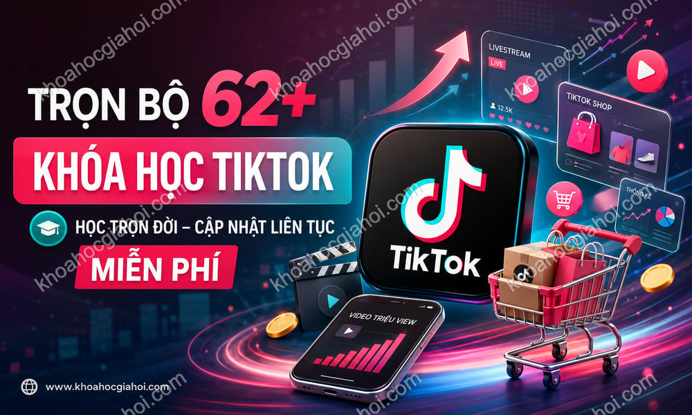 Trọn Bộ 62+ Khóa Học TikTok – Học Trọn Đời, Cập Nhật Liên Tục Miễn Phí