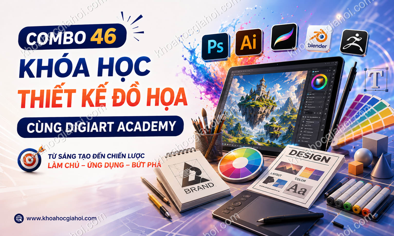 Combo 46 Khóa Học Thiết Kế Đồ Họa Chuyên Nghiệp Cùng Digiart Academy Combo 46 Khóa Học Thiết Kế Đồ Họa Chuyên Nghiệp Cùng Digiart Academy