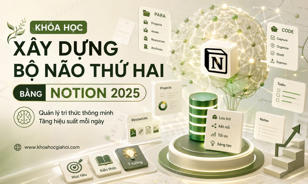 Khóa Học Xây Dựng Bộ Não Thứ Hai Bằng Notion 2025