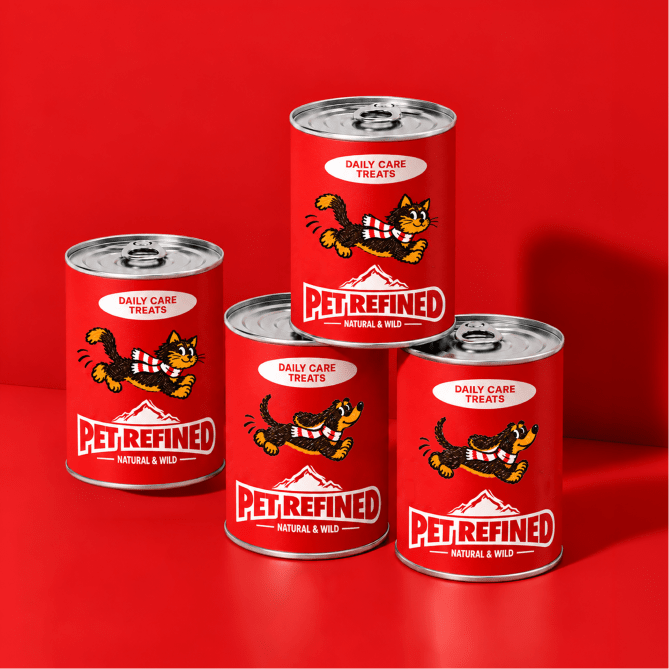 Pet Refined pet food can packaging by Zynith Labs