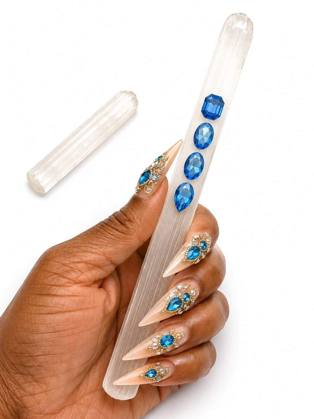 The Power to Command — Selenite Wand (6") — view 2