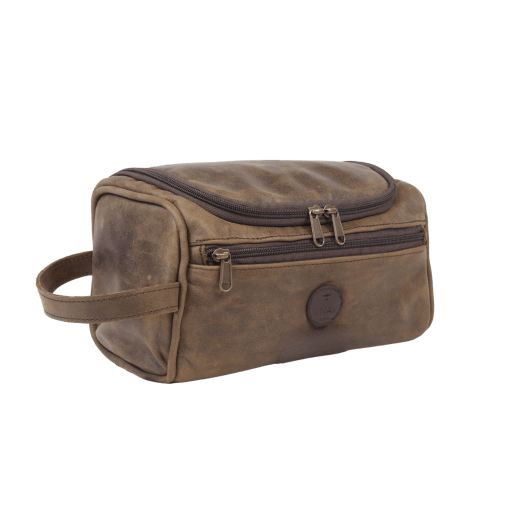Chuck Men's Leather Toiletry bag - Diesel Brown  2