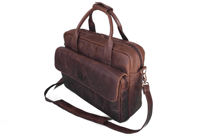 Aviator Laptop bag Diesel Brown by VNAV Leather