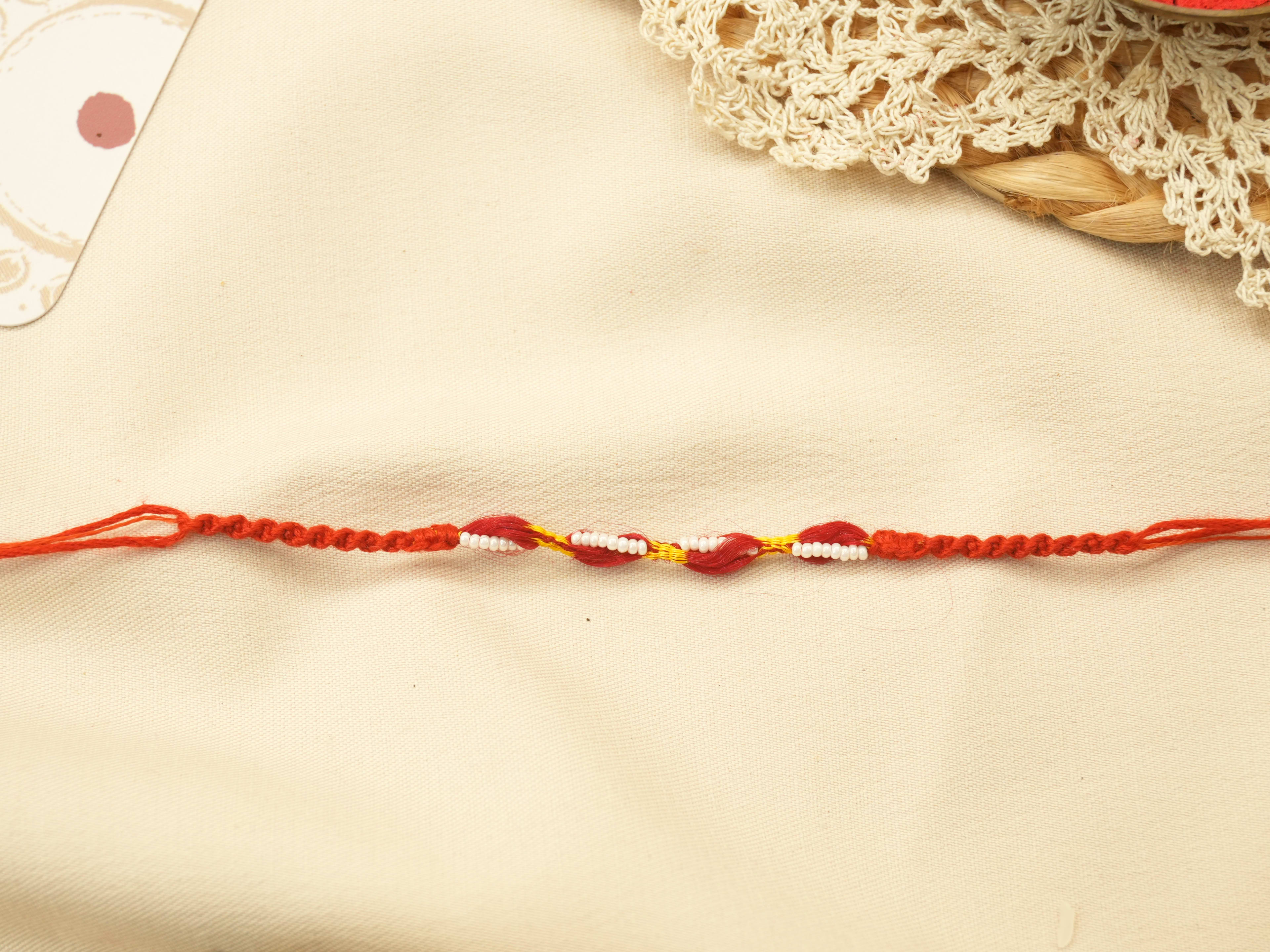 Twisted Pearl Handmade Rakhi