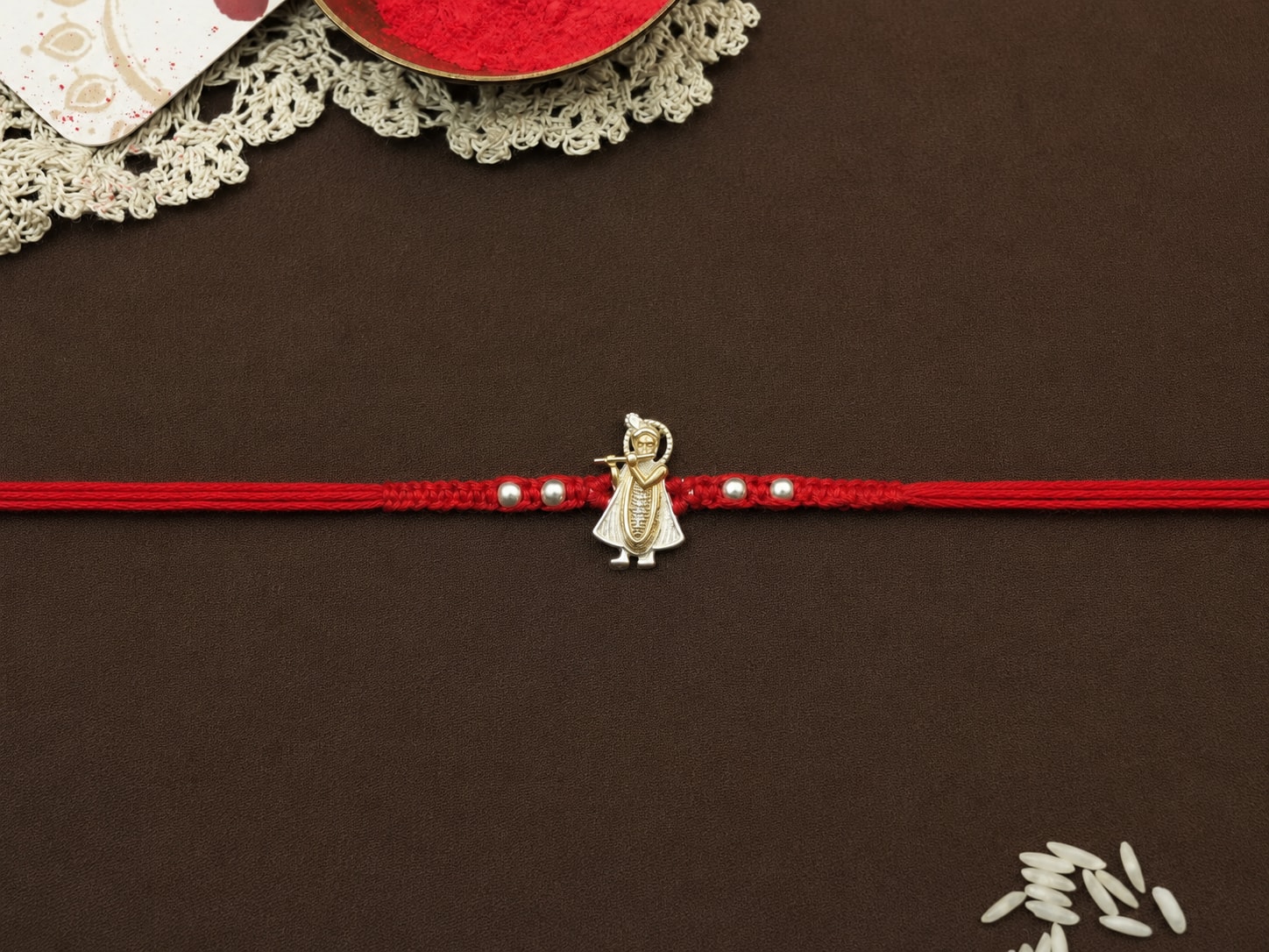 Murli Manohar Silver Rakhi