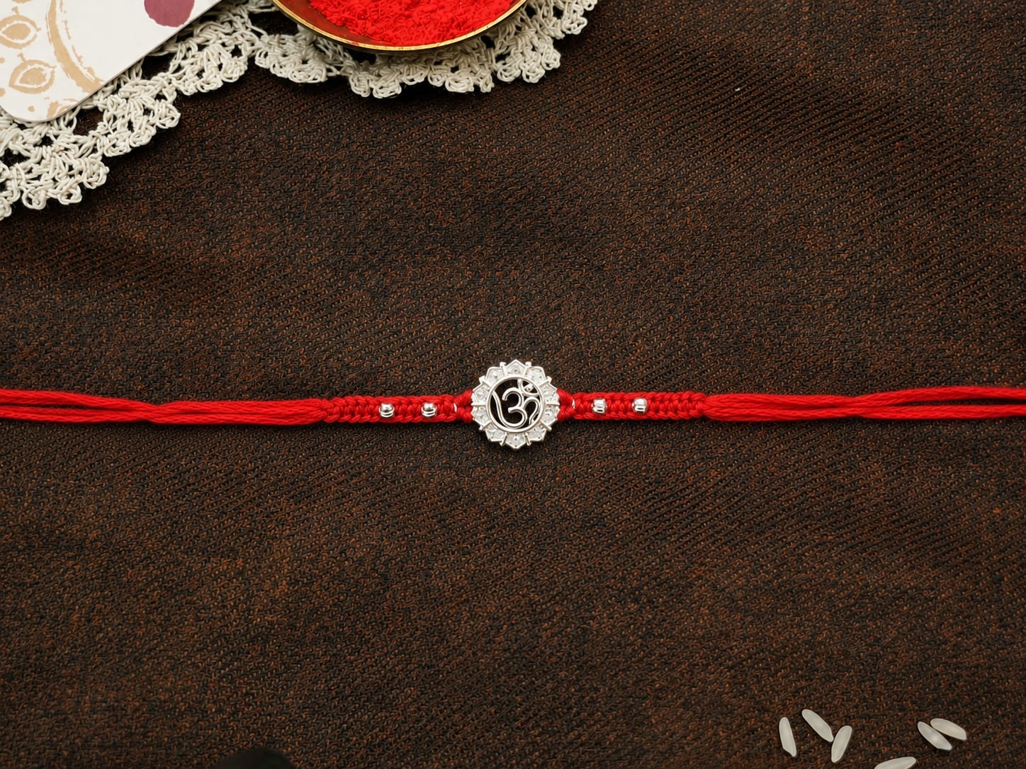 Omkar Silver Rakhi