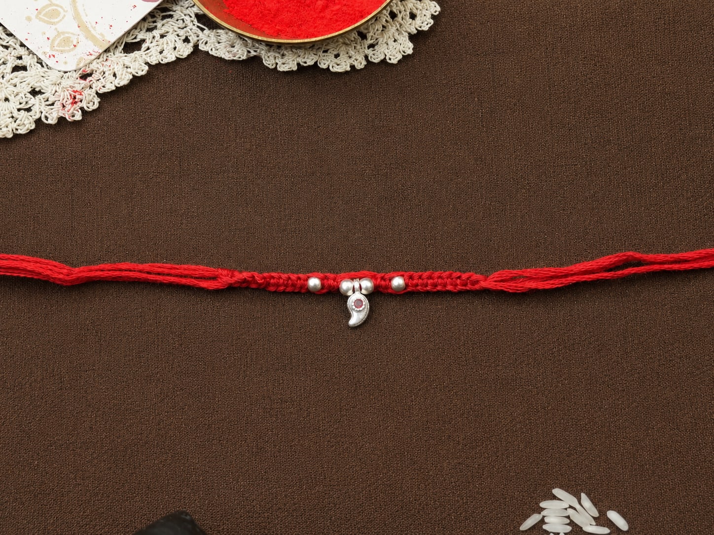 Paisley Charm 925 Silver Bhabhi Rakhi