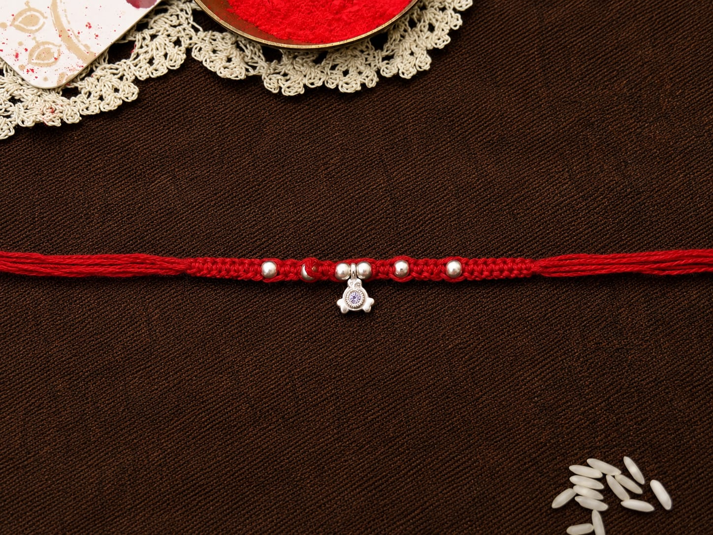 Radiant Bhabhi Silver Rakhi