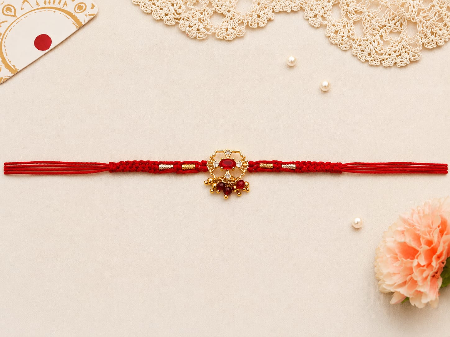 Crimson Charm AD Bhabhi Rakhi