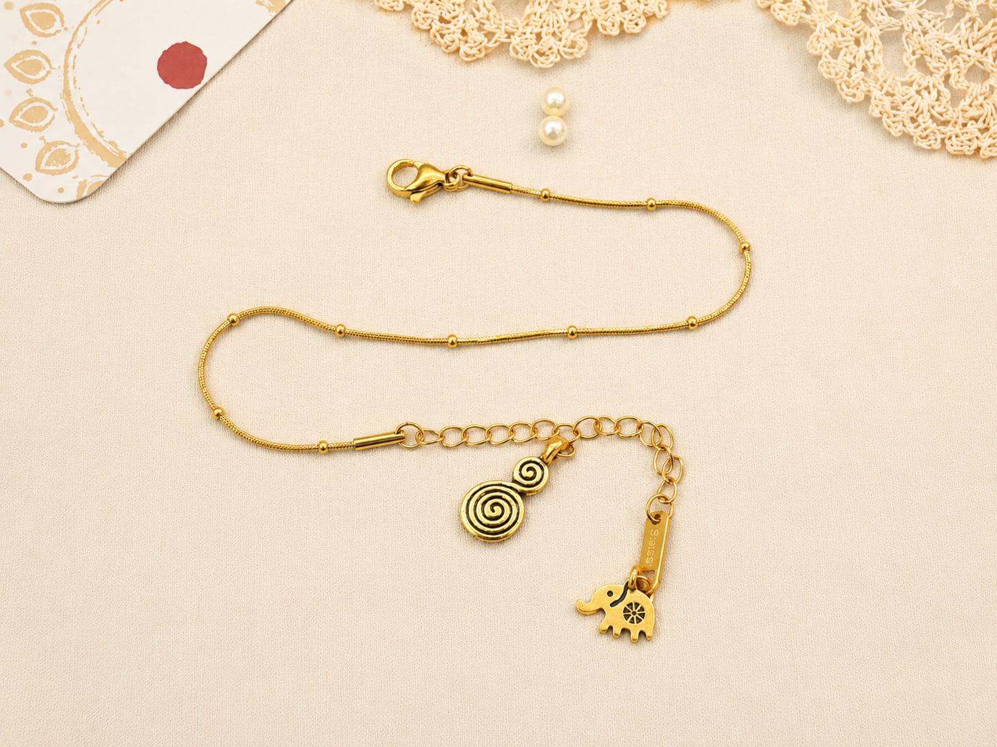 Golden Charm Bhabhi Rakhi