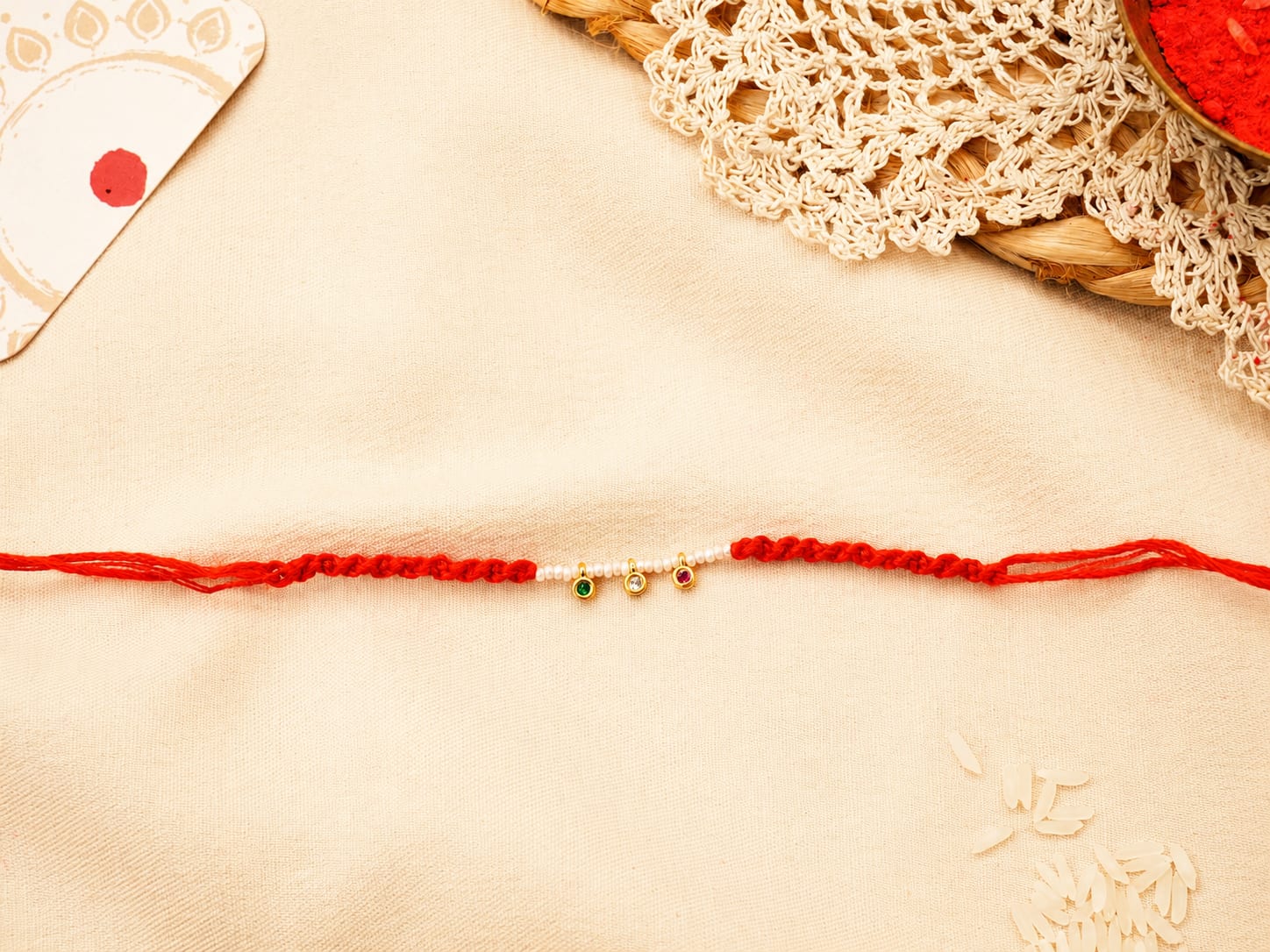 Pearl Trio Rakhi