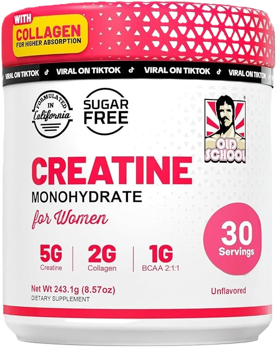 Creatina Monohidratada para Mujer (con colágeno y BCAA)