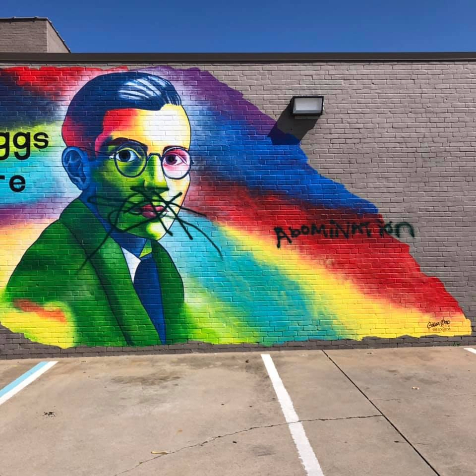 Equality Center mural vandalized