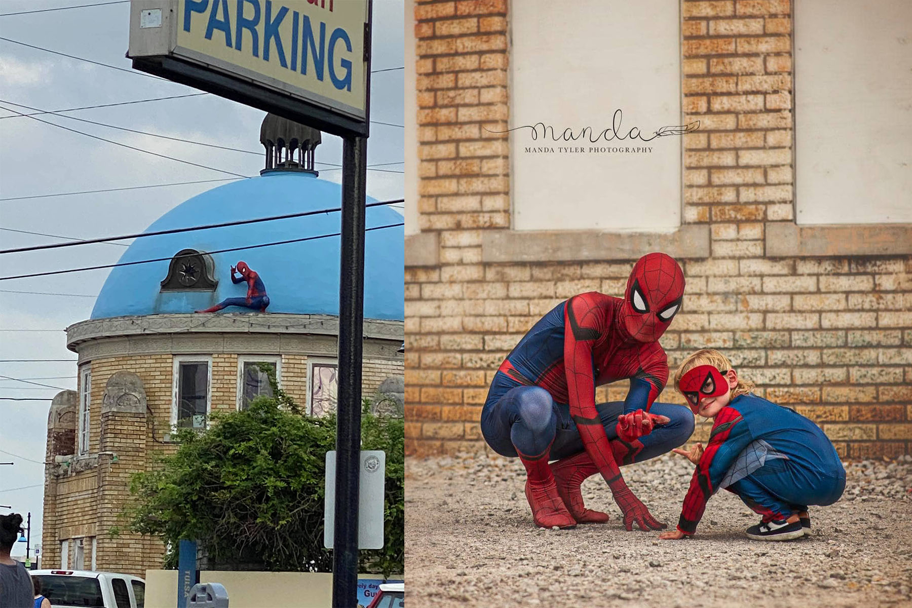 Birthday boy meets hero “Spider-Man” in chance encounter