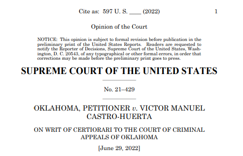Supreme Court rules Oklahoma has concurrent jurisdiction over non