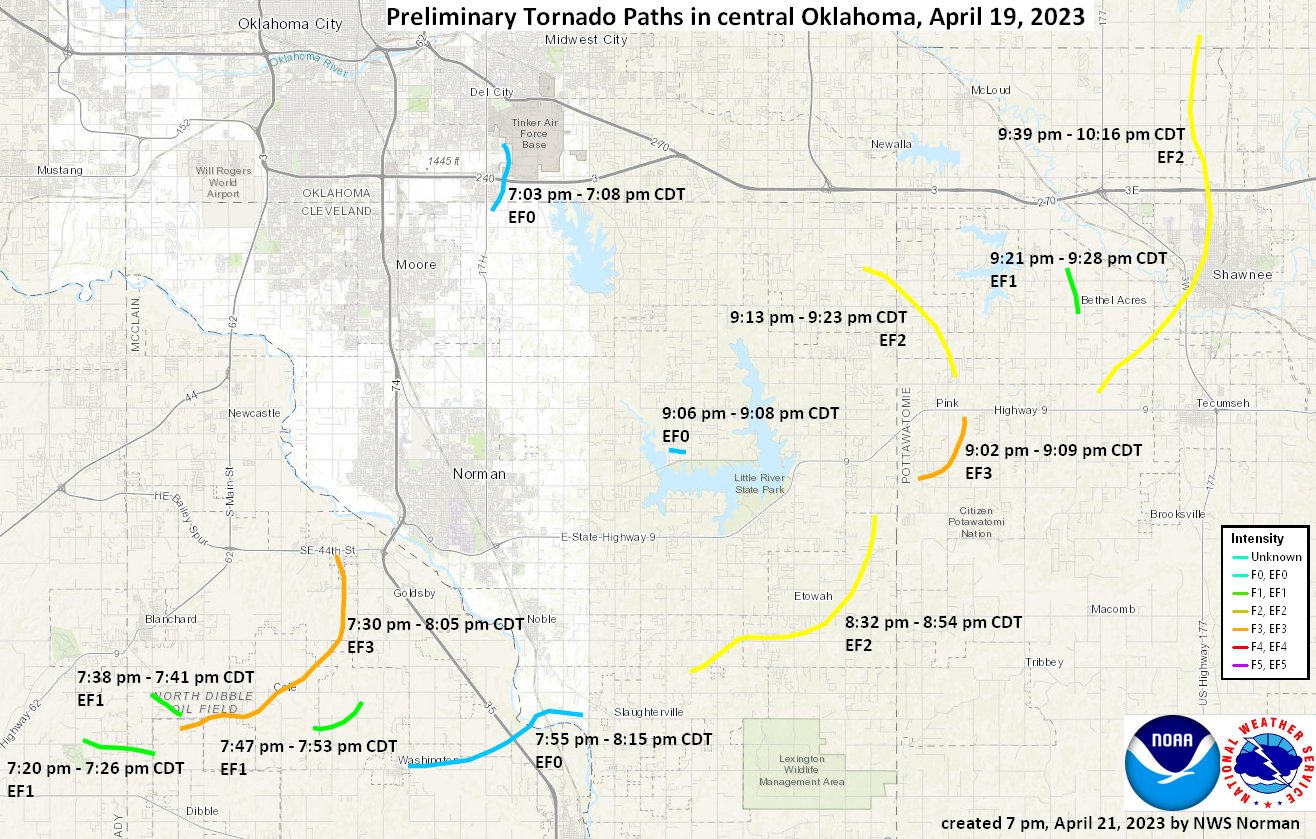 12 tornadoes confirmed in deadly Oklahoma outbreak