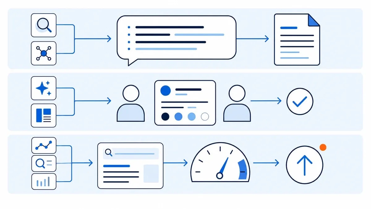 AI writing tools grouped into hands-on, team-control, and publishing workflows