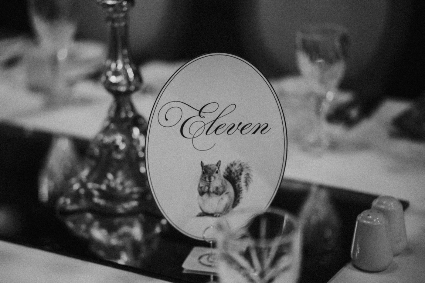 Guests laughing at the reception