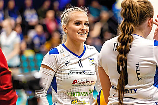 volleynetwork international - athletes - action picture - volleyball professional lotta kukkonen