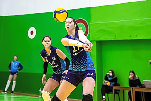 volleynetwork international - athletes - action picture - volleyball professional anastasiia petrychenko receiving