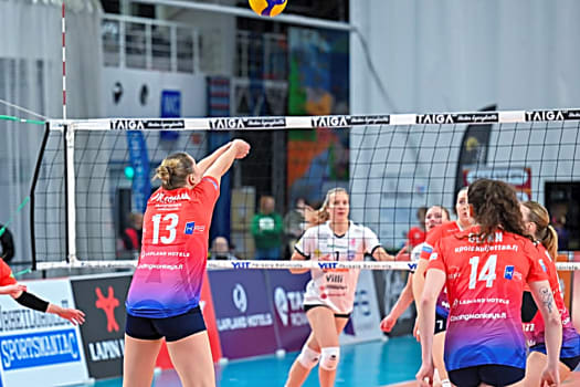 volleynetwork international - athletes - action picture - volleyball professional ella peltomaa passing