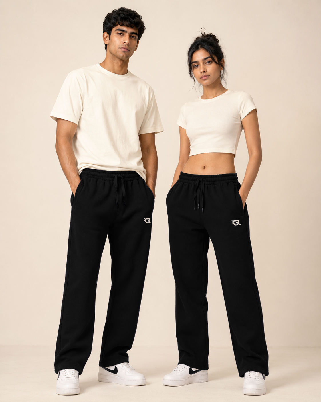 Cruisin Straight Leg Joggers in Jet Black