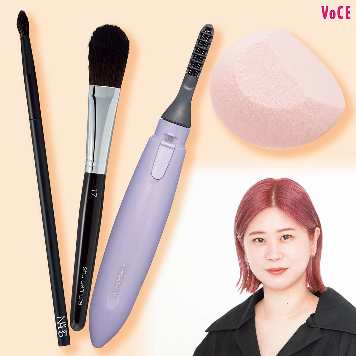 美容専門学校 プロ用メイクブラシ＆カラーパレット&小物セット（学生