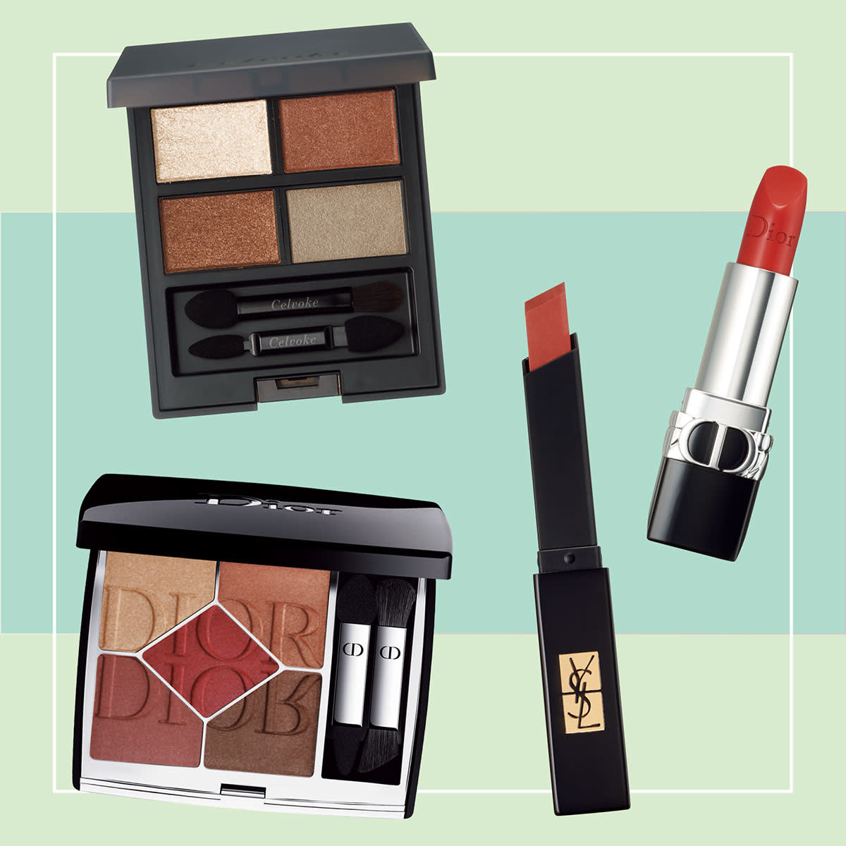 秋の新色アイパレ＆リップ塗り比べ！【ディオール、YSL、セルヴォーク