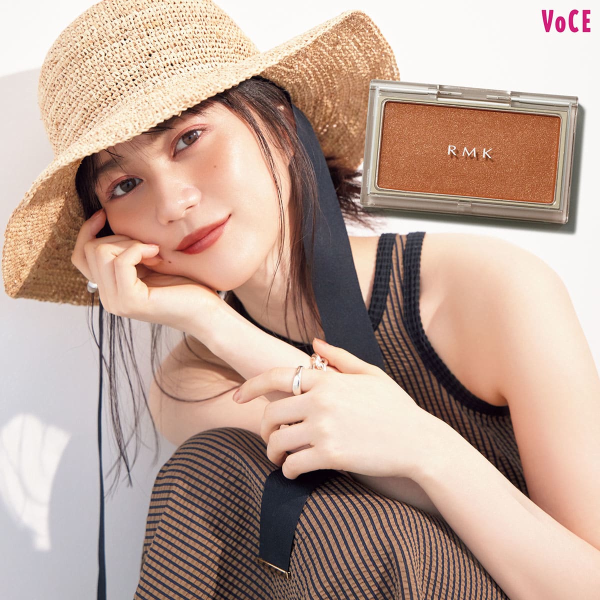 生田絵梨花】透明感が引き立つ！日焼け風チークが主役のサマーメイク