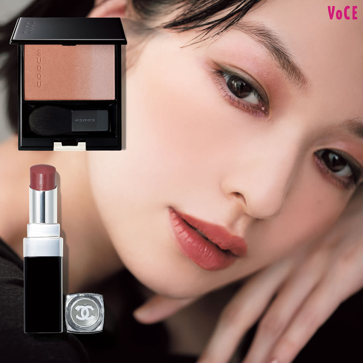 大人の夜デートに！【シャネルのリップ×SUQQUのチーク】でつくるドレス