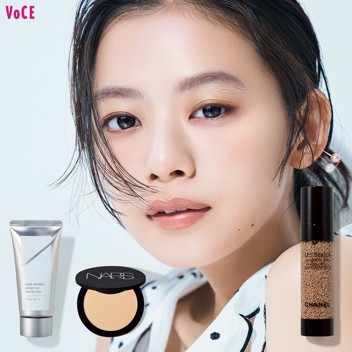 夏の最新ベースメイク】崩れない・テカらない！サラすべシフォン肌の