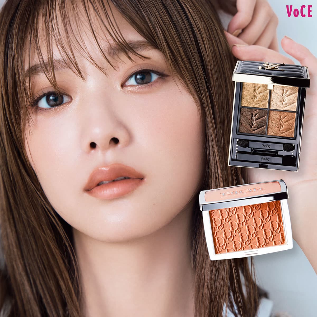 櫻坂46田村保乃】YSLアイパレ×ディオールチークで透明感マットメイク