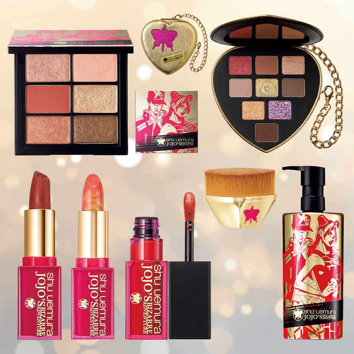 シュウウエムラ　2023年ホリデーコレクション　ジョジョの奇妙な冒険　コラボ 2023年ホリデーコレクション情報解禁！「シュウ ウエムラ × ジョジョの