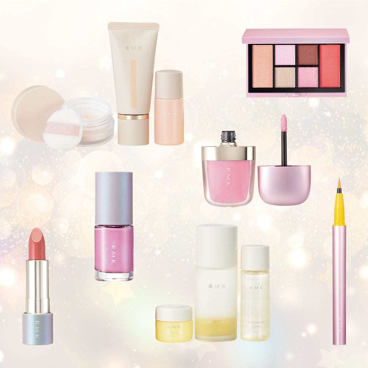 RMK・クリスマスコフレ】シャレたピンクのアイテムや潤い肌で過ごせる