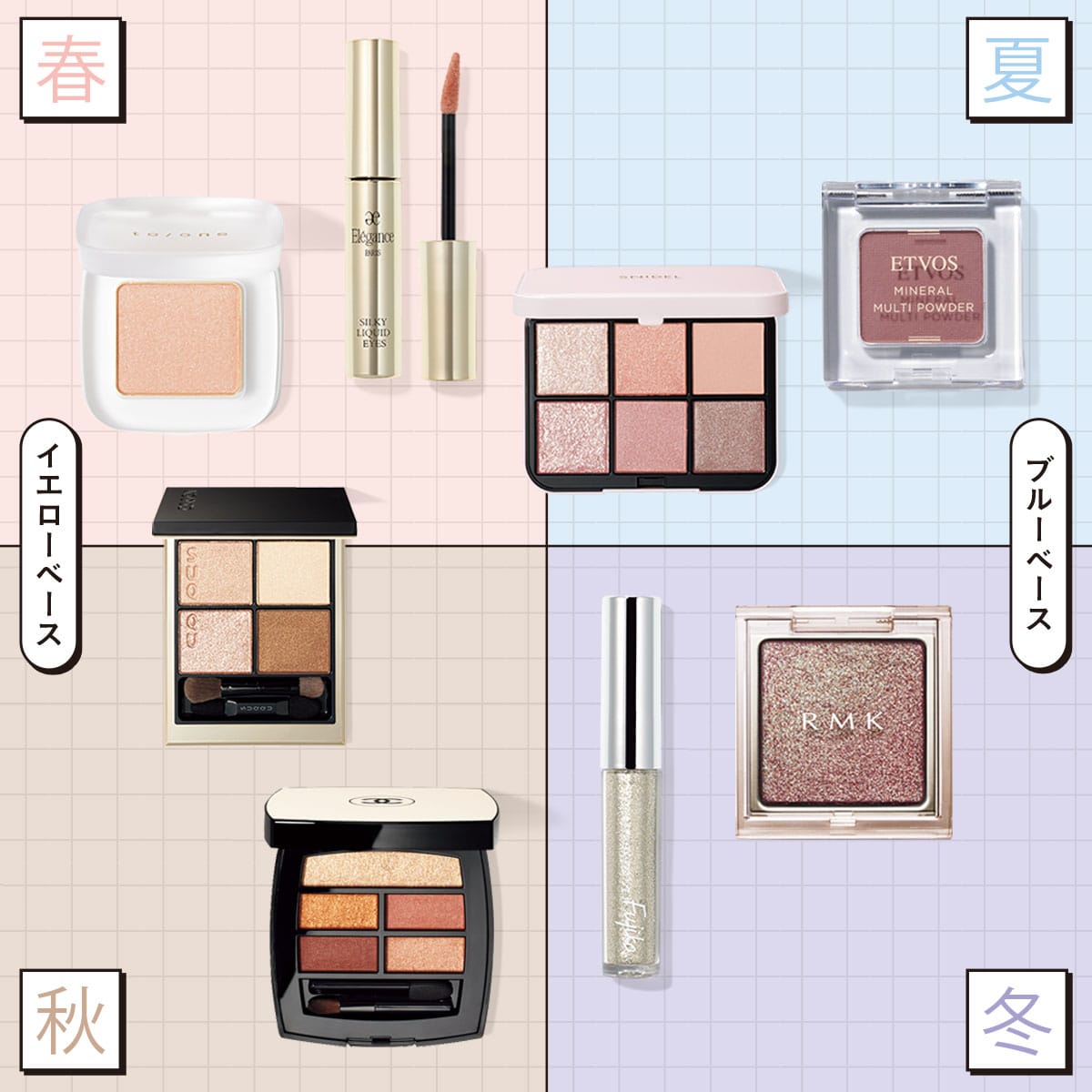 ベスコス受賞アイシャドウをパーソナルカラー別に分析！【イエベ春秋