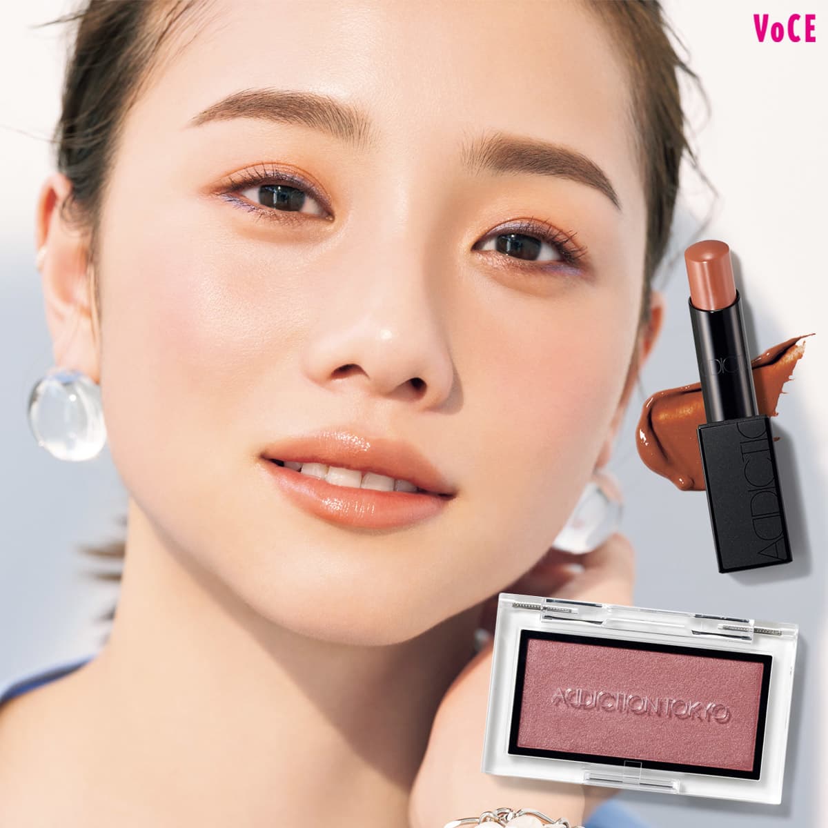 メイクアップ 新品　口紅　チーク　アイシャドウ くすみ色が醸すヘルシーコンサバなリップ＆チーク【アディクションの夏