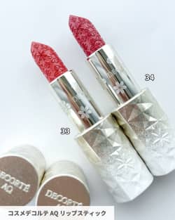 コスメデコルテ　クリスマスコフレ　2024  AQ リップスティック　34 コスメデコルテ「AQ」24年クリスマスコスメ、“花々が舞う”彫刻