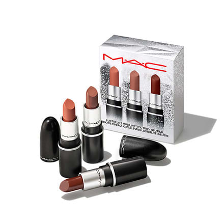 ★オンライン完売★MAC ミニリップスティックトリオ　クリスマスコフレ M・A・C マック ラスターライト ミニ リップスティック トリオ－美容