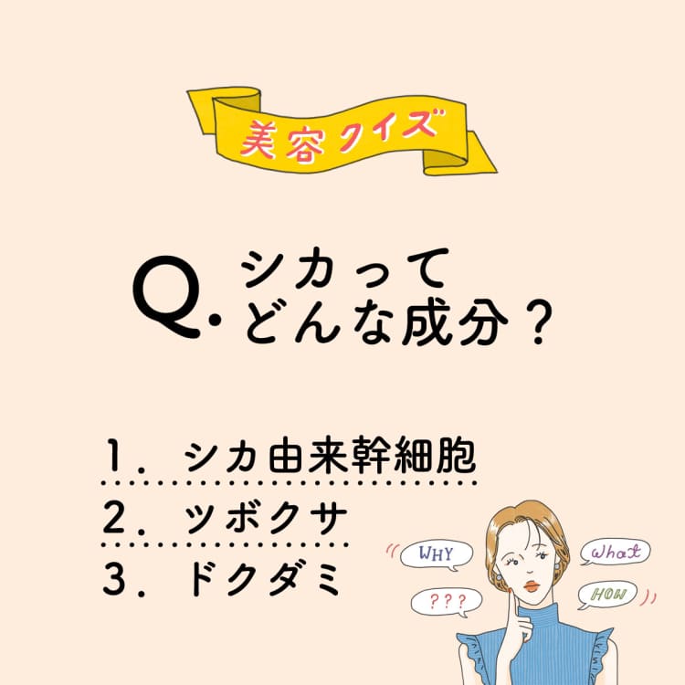 シカってどんな成分?【美容ミニクイズ】vol.19