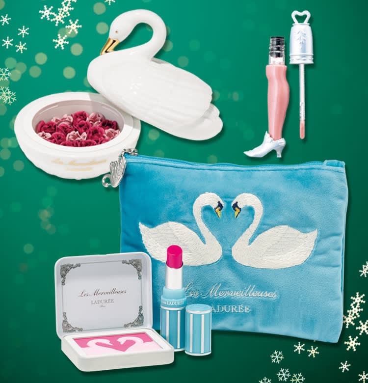 ラデュレ 2019 クリスマスコフレ 新品未使用 限定 白鳥 チーク レ・メルヴェイユーズ ラデュレ“白鳥”主役の19年クリスマスコフレ