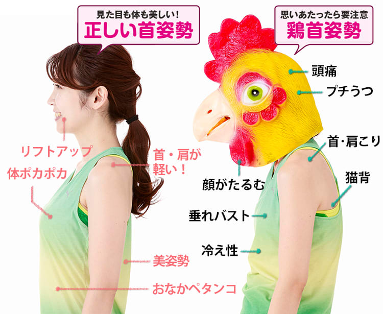 超怖い 鶏首 って何 スマホ使用者が陥る ブス姿勢 の罠 ビューティニュース 美容メディアvoce ヴォーチェ